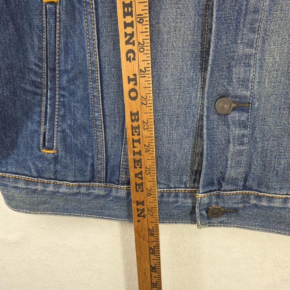 Levis Strauss Trucker Jean Jacket Mens Large 72334 Dark Denim Cotton Collared - Picture 7 of 13